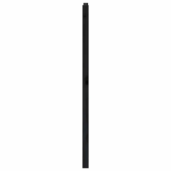 sengegærde 126x4x100 cm massivt fyrretræ sort