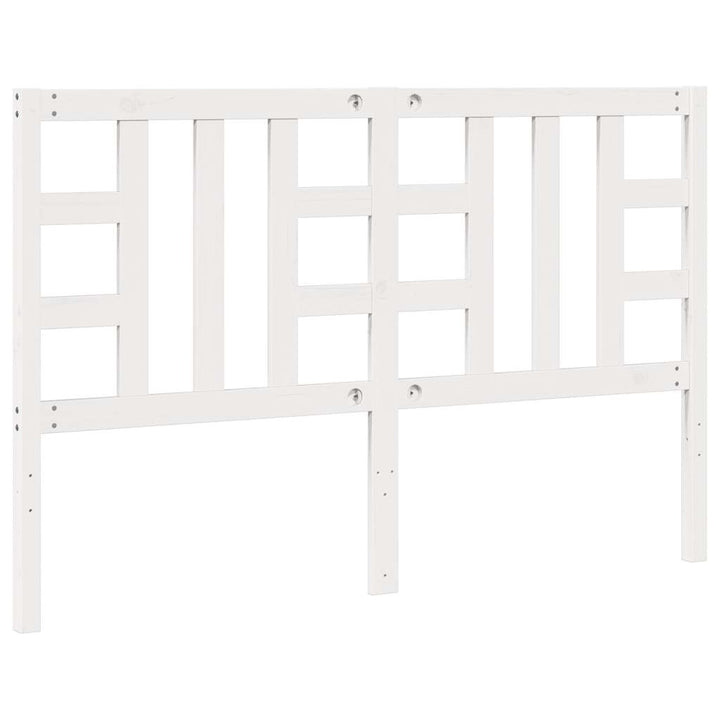 sengegærde 156x4x100 cm massivt fyrretræ hvid