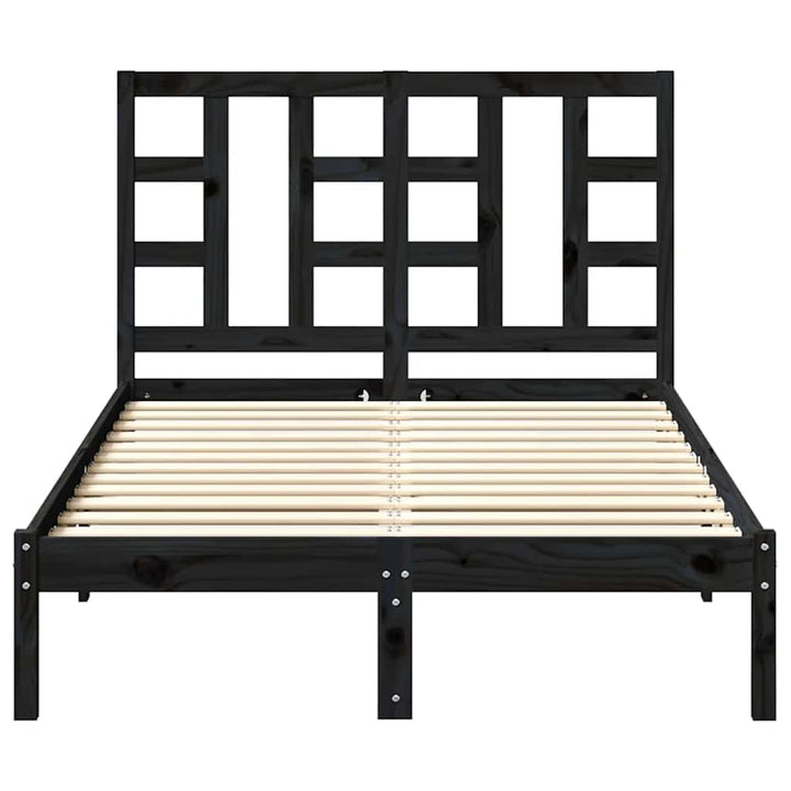 sengegærde 206x4x100 cm massivt fyrretræ grå