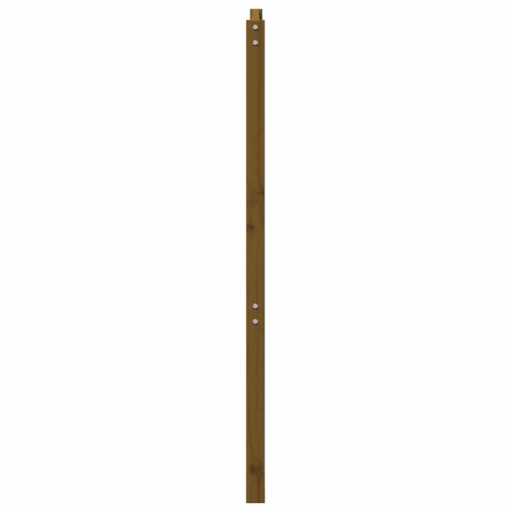 sengegærde 206x4x100 cm massivt fyrretræ gyldenbrun