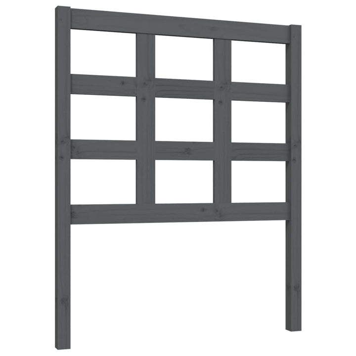 sengegærde 80,5x4x100 cm massivt fyrretræ grå