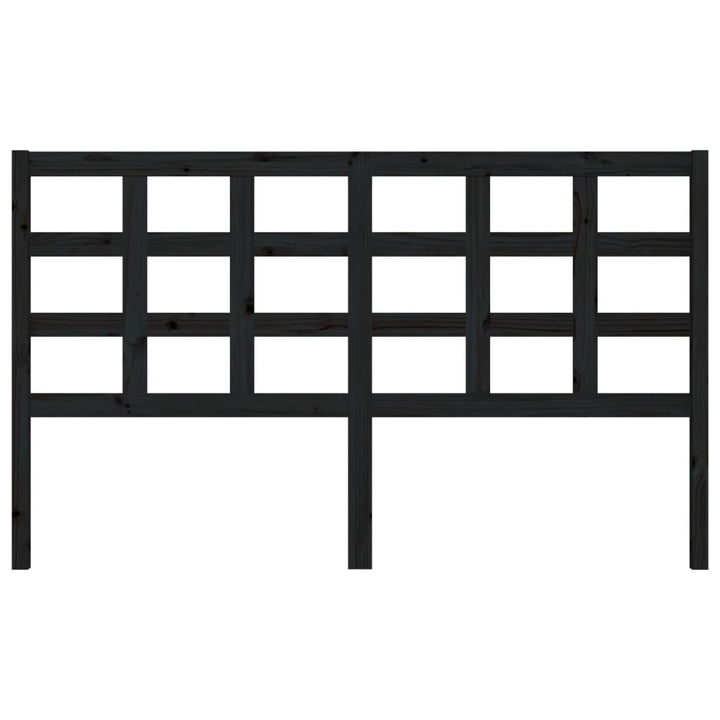 sengegærde 165,5x4x100 cm massivt fyrretræ sort