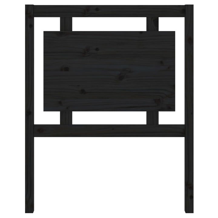 sengegærde 80,5x4x100 cm massivt fyrretræ sort