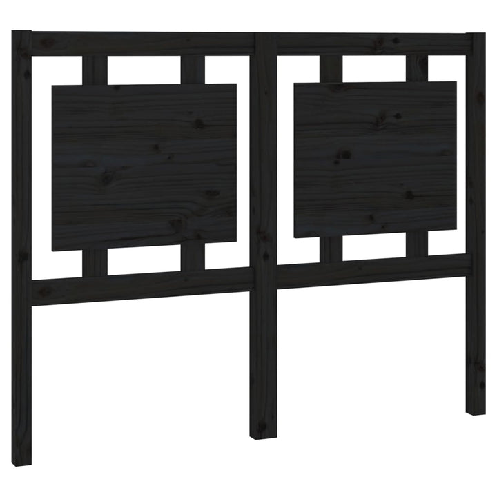 sengegærde 125,5x4x100 cm massivt fyrretræ sort