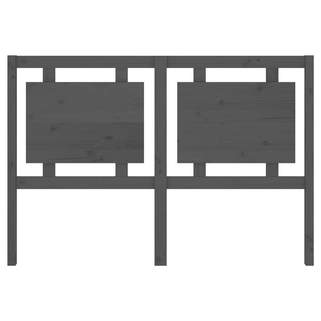 sengegærde 145,5x4x100 cm massivt fyrretræ grå