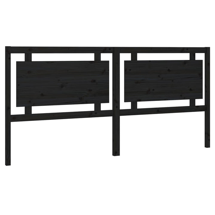 sengegærde 205,5x4x100 cm massivt fyrretræ sort