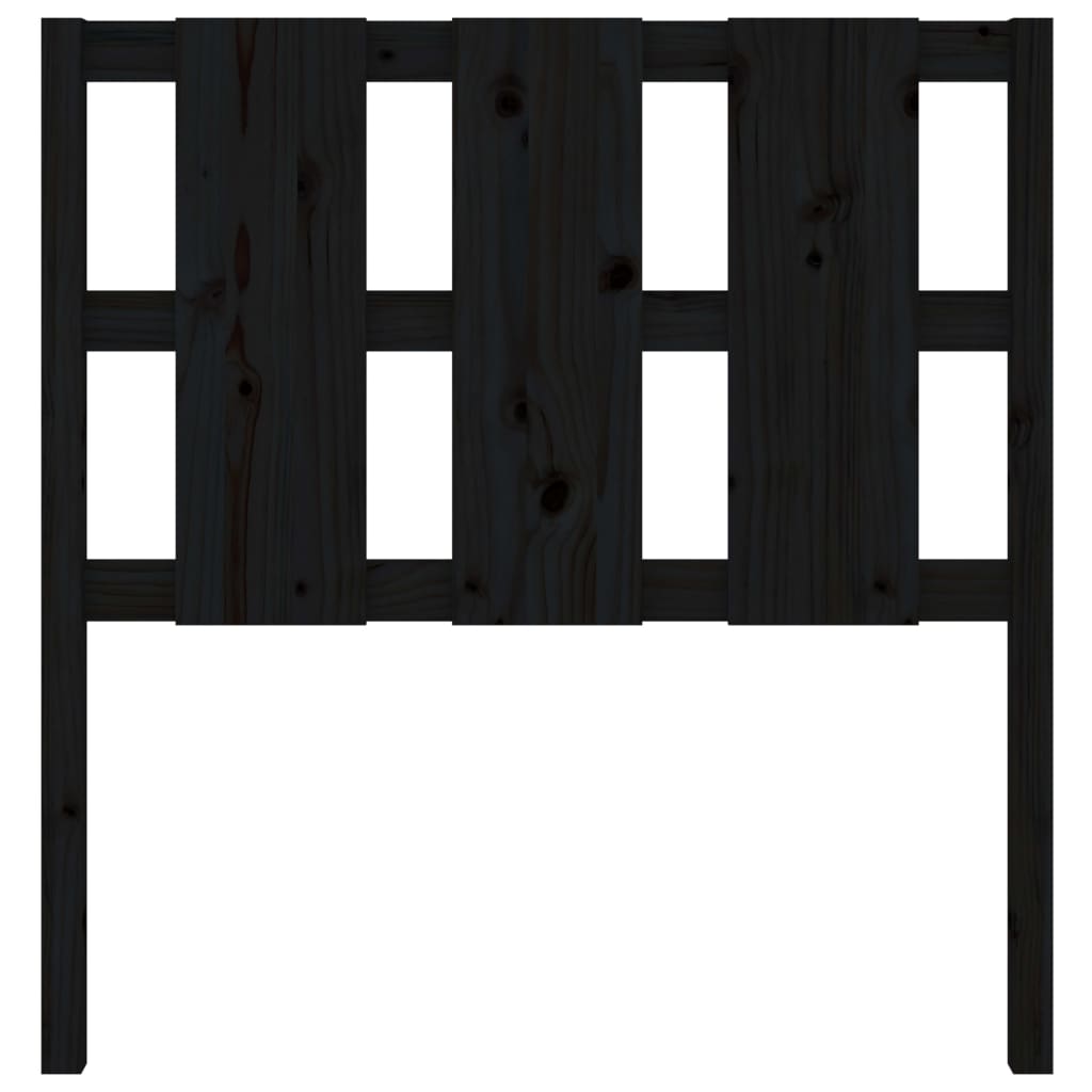 sengegærde 105,5x4x100 cm massivt fyrretræ sort