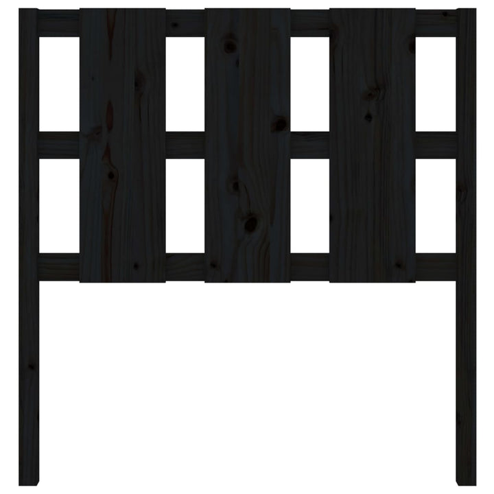 sengegærde 105,5x4x100 cm massivt fyrretræ sort
