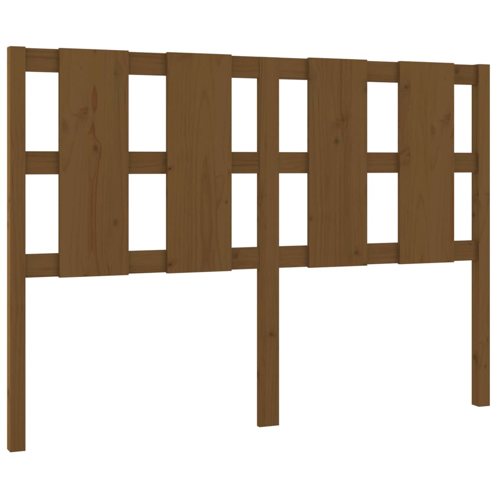 sengegærde 125,5x4x100 cm massivt fyrretræ gyldenbrun