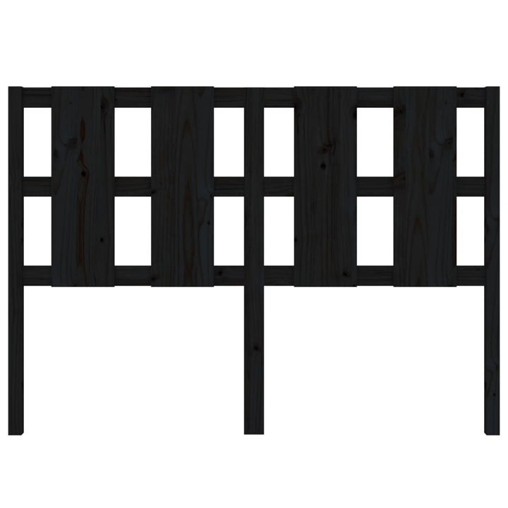 sengegærde 145,5x4x100 cm massivt fyrretræ sort
