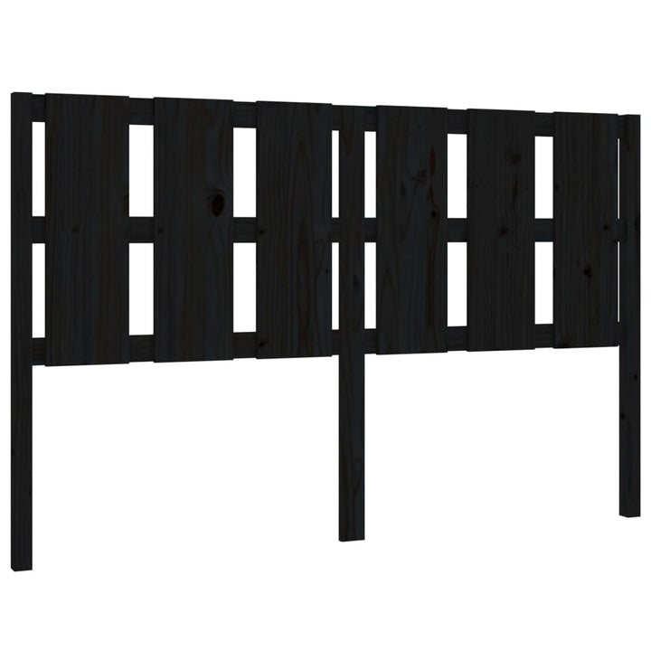 sengegærde 155,5x4x100 cm massivt fyrretræ sort