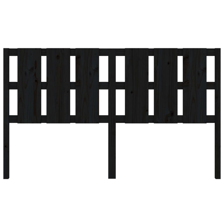 sengegærde 165,5x4x100 cm massivt fyrretræ sort