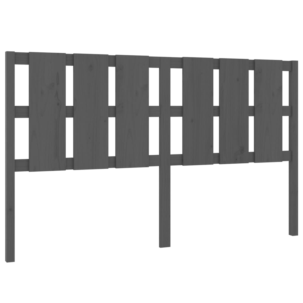 sengegærde 185,5x4x100 cm massivt fyrretræ grå