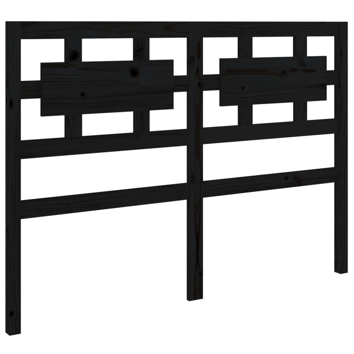 sengegærde 125,5x4x100 cm massivt fyrretræ sort