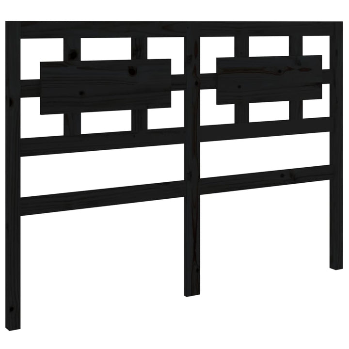 sengegærde 185,5x4x100 cm massivt fyrretræ sort