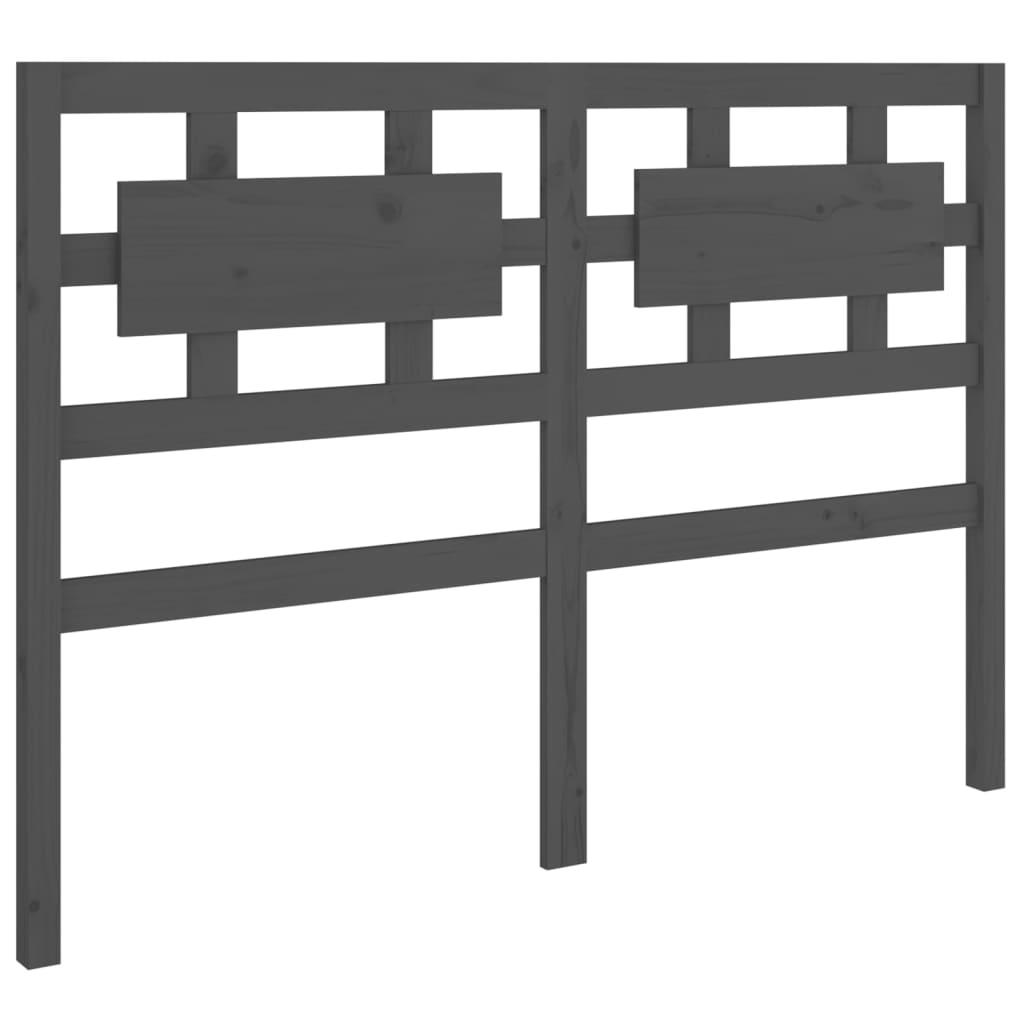 sengegærde 205,5x4x100 cm massivt fyrretræ grå