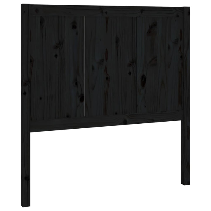 sengegærde 95,5x4x100 cm massivt fyrretræ sort
