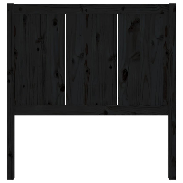 sengegærde 95,5x4x100 cm massivt fyrretræ sort