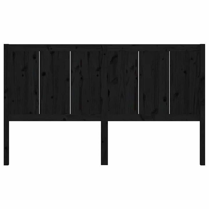 sengegærde 125,5x4x100 cm massivt fyrretræ sort