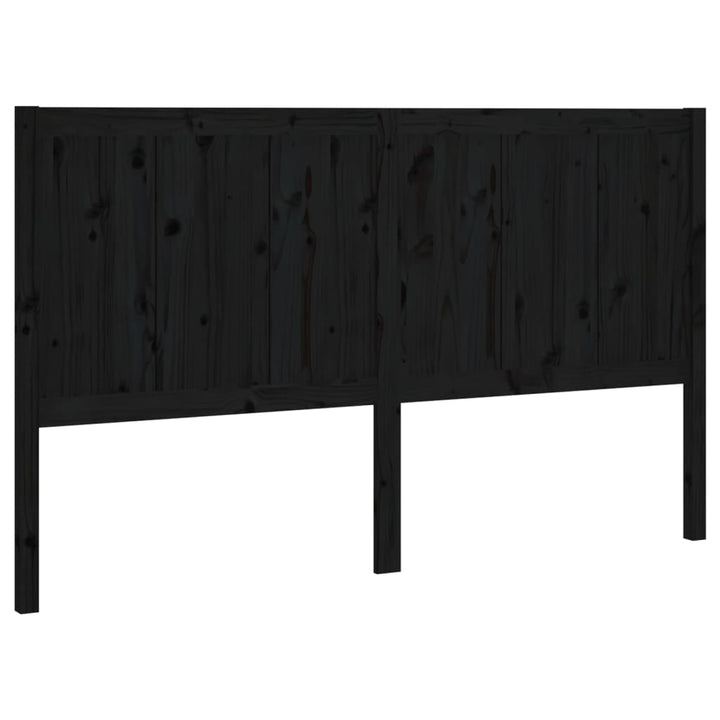 sengegærde 205,5x4x100 cm massivt fyrretræ sort