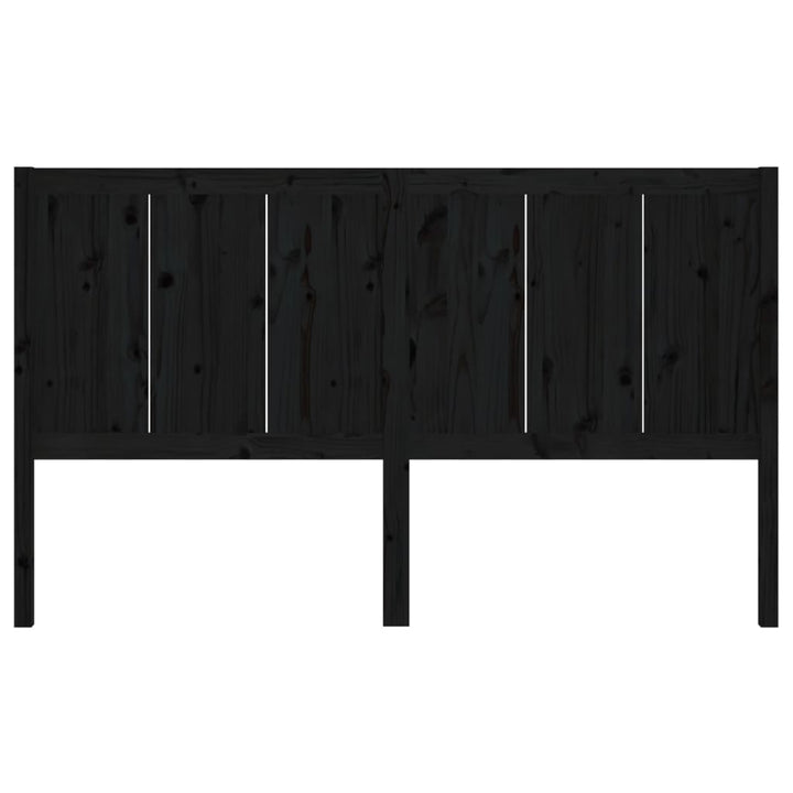 sengegærde 205,5x4x100 cm massivt fyrretræ sort