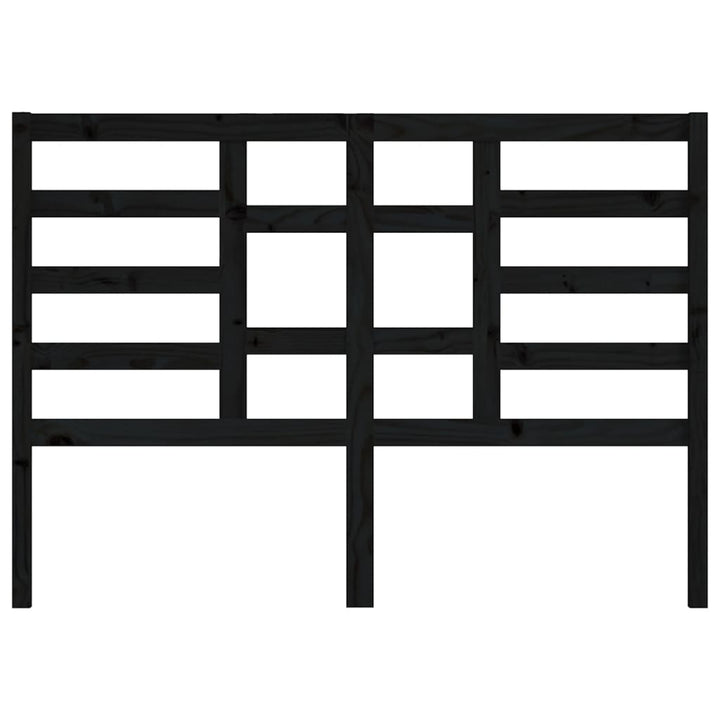 sengegærde 146x4x104 cm massivt fyrretræ sort