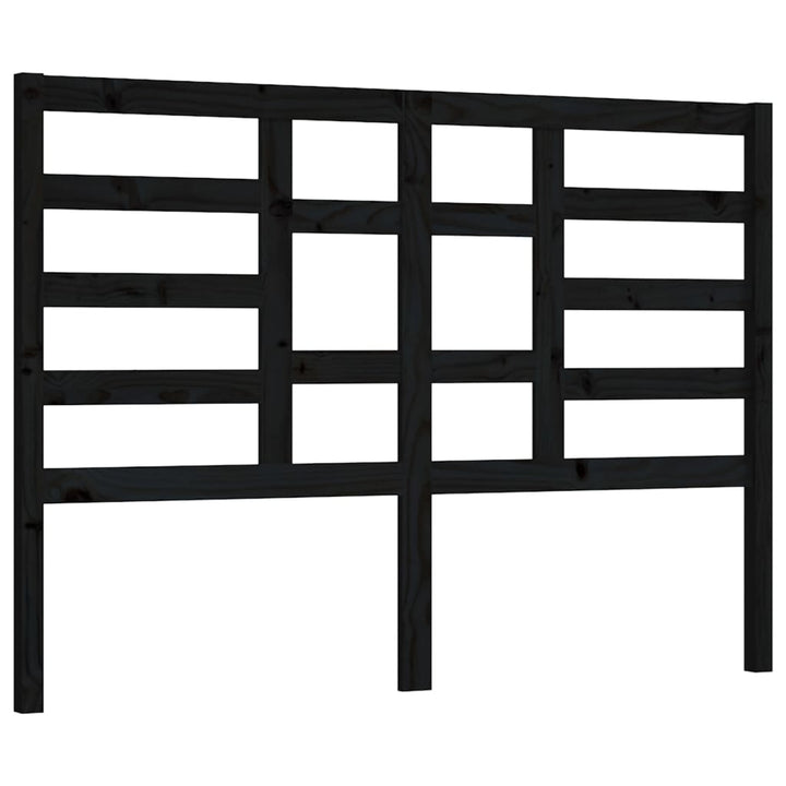 sengegærde 156x4x104 cm massivt fyrretræ sort