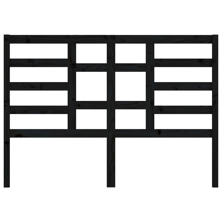 sengegærde 156x4x104 cm massivt fyrretræ sort
