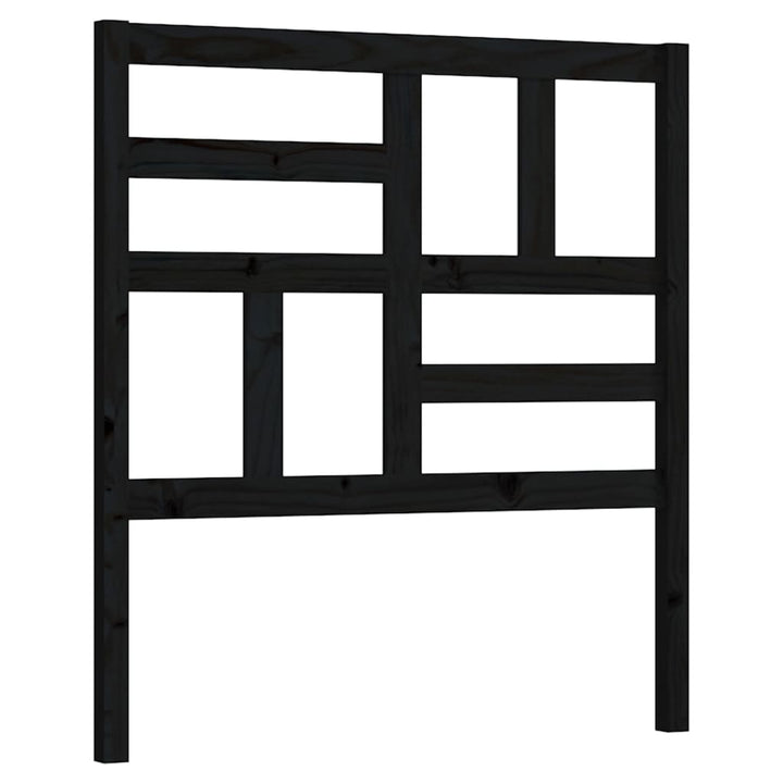 sengegærde 81x4x104 cm massivt fyrretræ sort