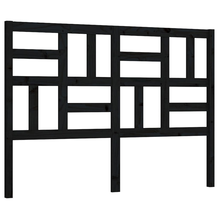 sengegærde 126x4x104 cm massivt fyrretræ sort