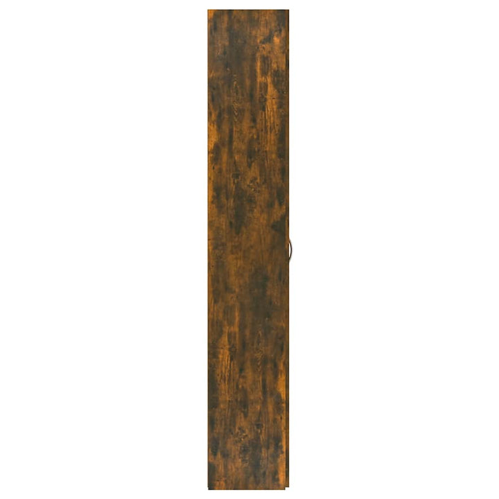 kontorskab 60x32x190 cm konstrueret træ røget egetræ