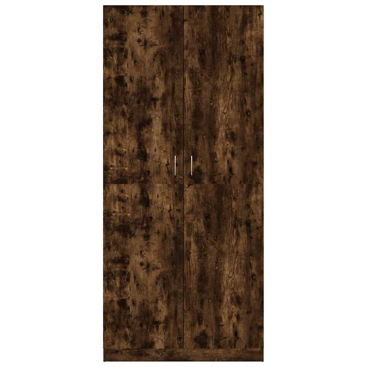 klædeskab 90x52x200 cm konstrueret træ røget egetræsfarve