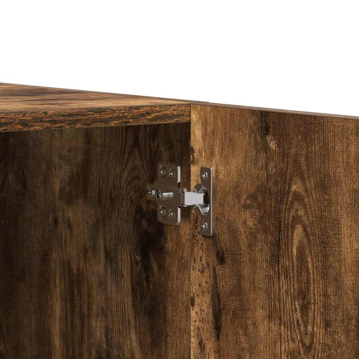 klædeskab 90x52x200 cm konstrueret træ røget egetræsfarve