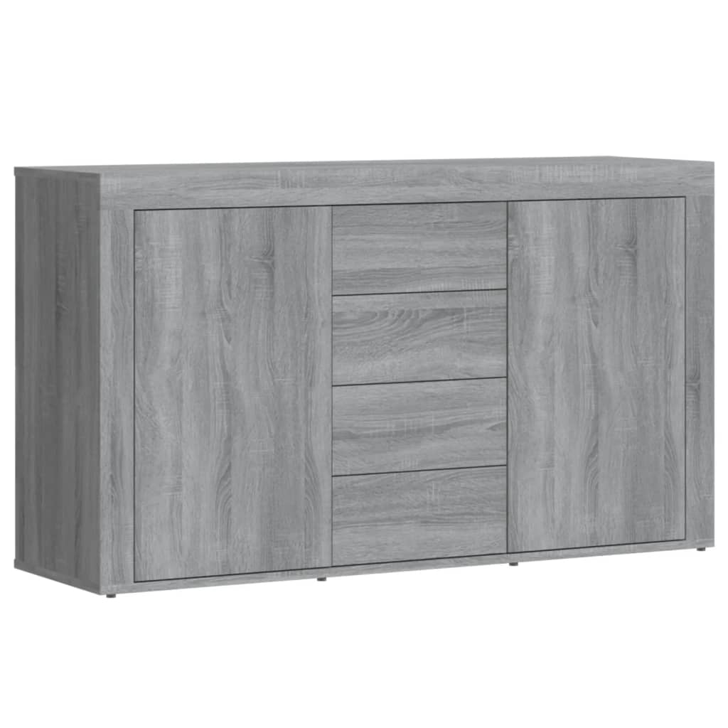 skænk 120x36x69 cm konstrueret træ grå sonoma-eg