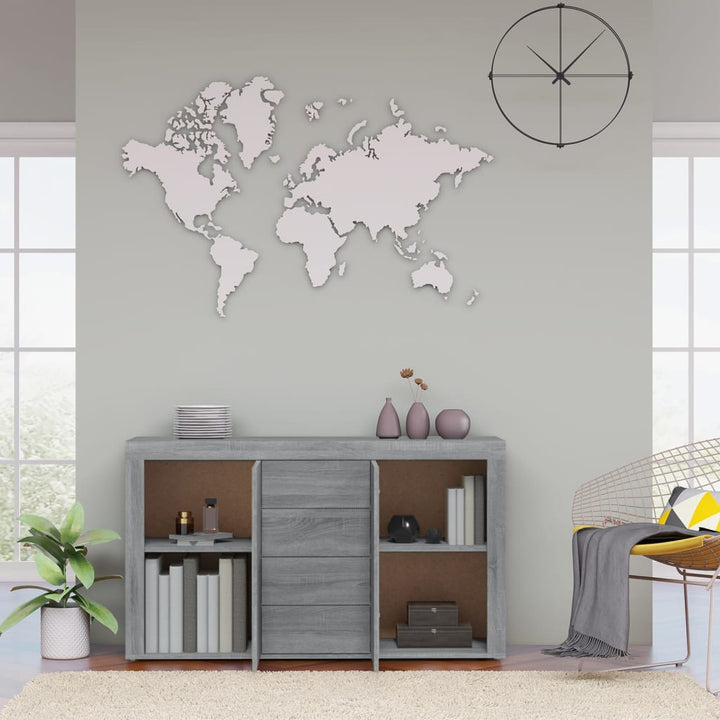 skænk 120x36x69 cm konstrueret træ grå sonoma-eg