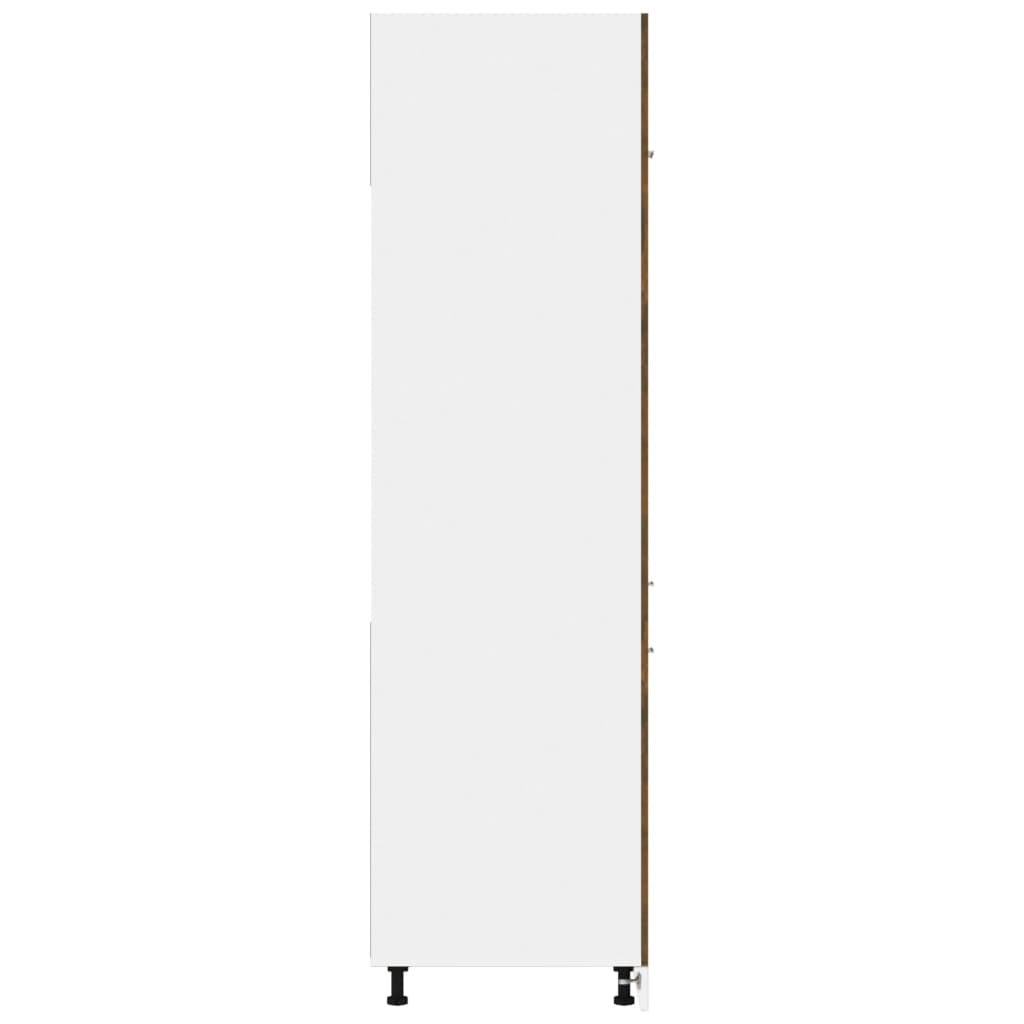 køleskabsskab "Lyon" røget eg 60x57x207 cm konstrueret træ