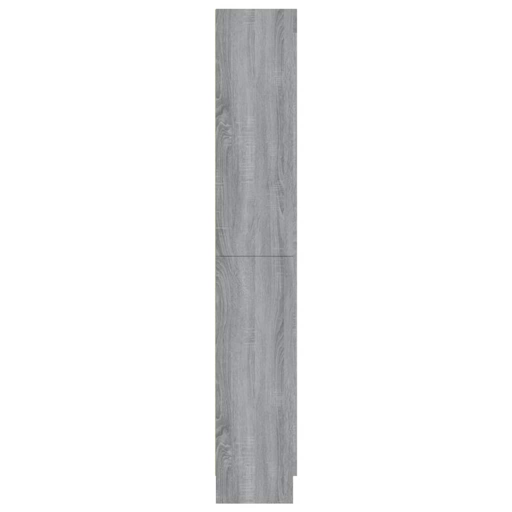 vitrineskab 82,5x30,5x185 cm konstrueret træ grå sonoma-eg