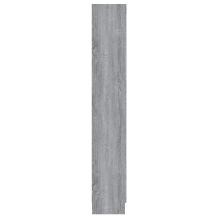 vitrineskab 82,5x30,5x185 cm konstrueret træ grå sonoma-eg