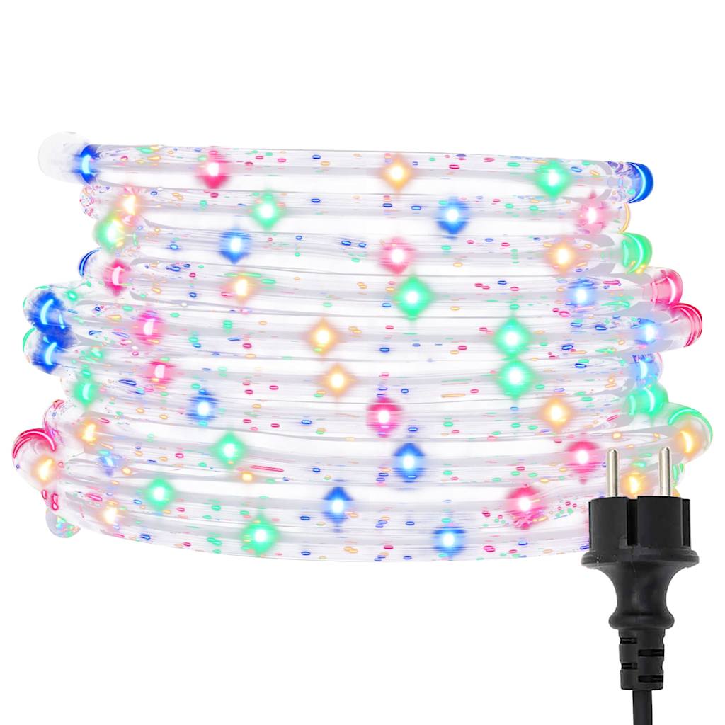 lyskæde 240 LED'er 10 m PVC flerfarvet lys