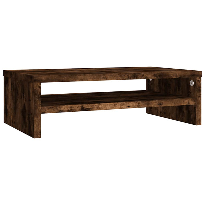 skærmstander 42x24x13 cm konstrueret træ røget egetræsfarve