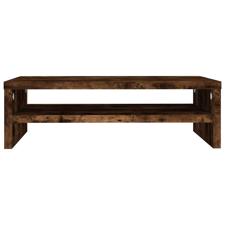 skærmstander 42x24x13 cm konstrueret træ røget egetræsfarve
