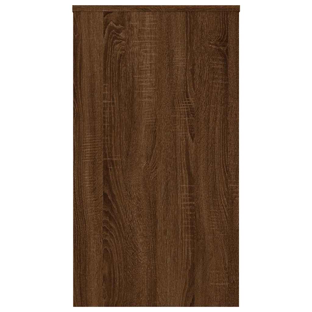 skrivebord 90x40x72 cm konstrueret træ brun egetræsfarve