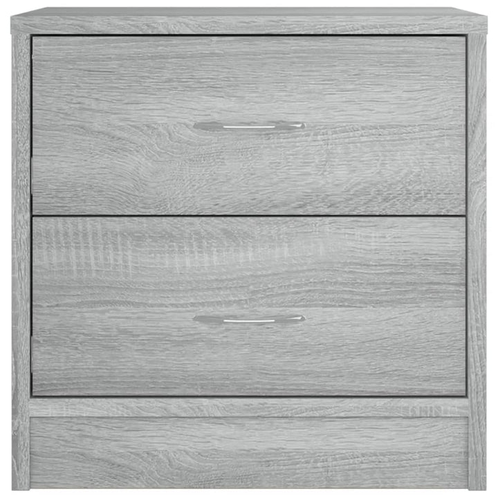 sengeborde 2 stk. 40x30x40 cm konstrueret træ grå sonoma-eg