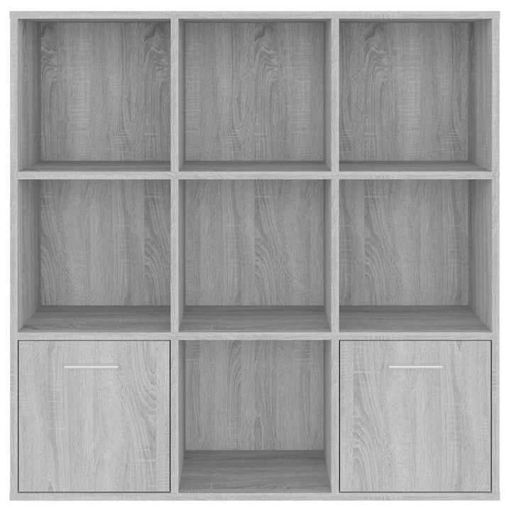 bogreol 98x30x98 cm grå sonoma-eg
