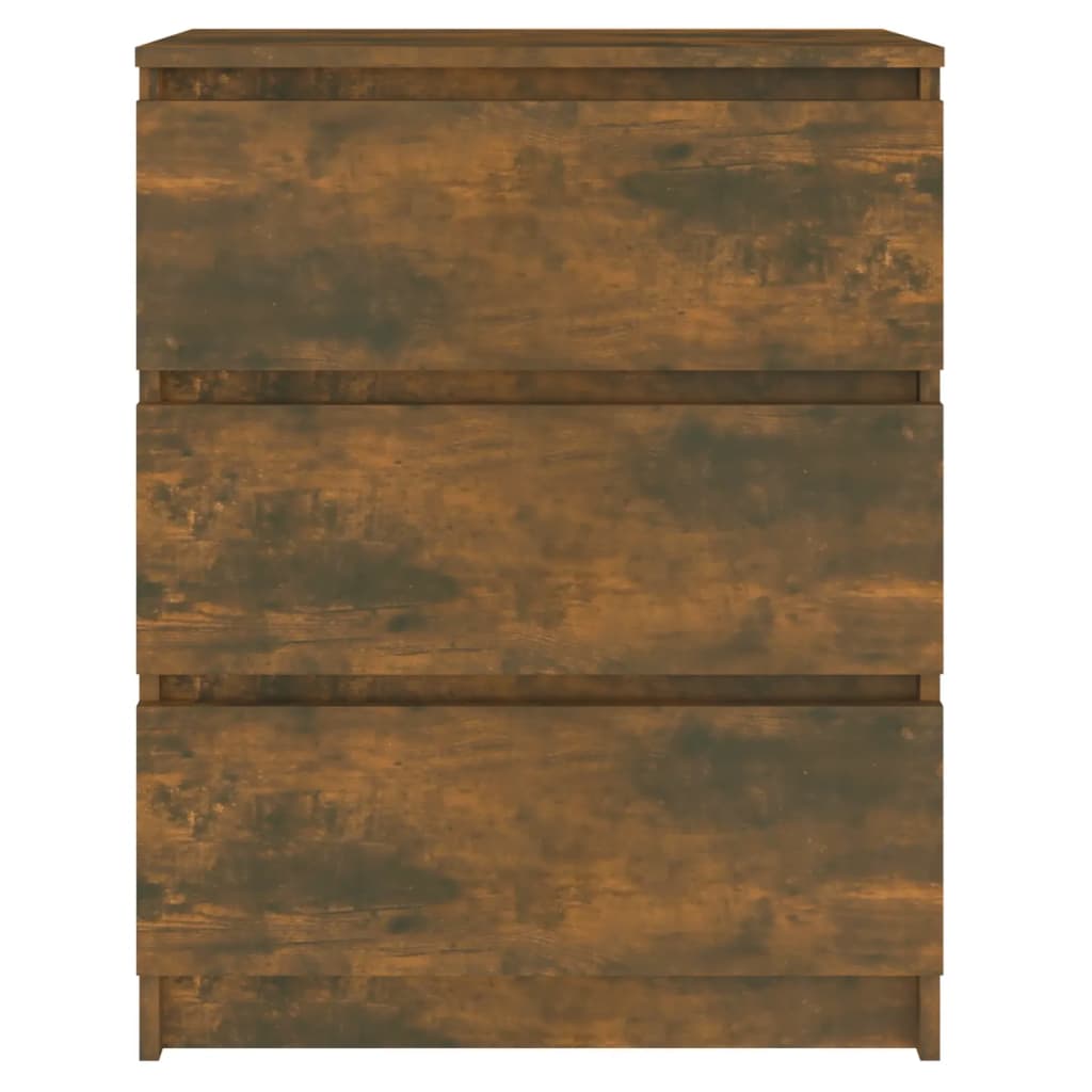skænk 60x35x76 cm konstrueret træ røget egetræsfarve