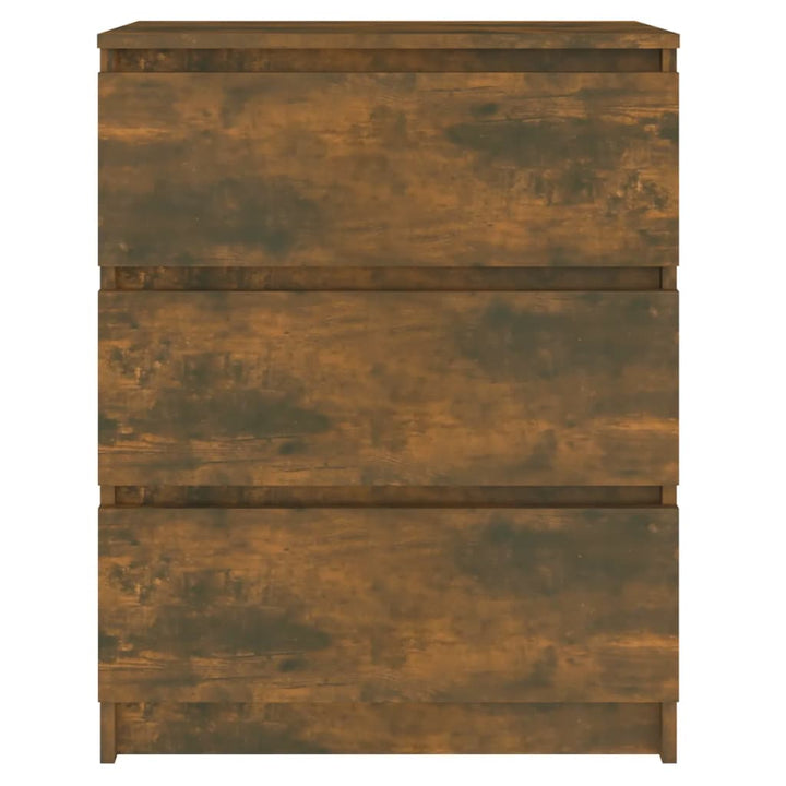 skænk 60x35x76 cm konstrueret træ røget egetræsfarve