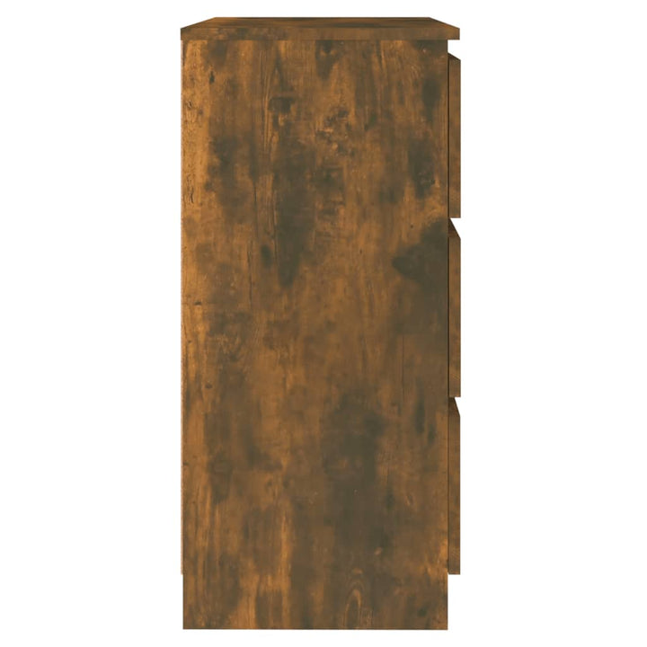 skænk 60x35x76 cm konstrueret træ røget egetræsfarve