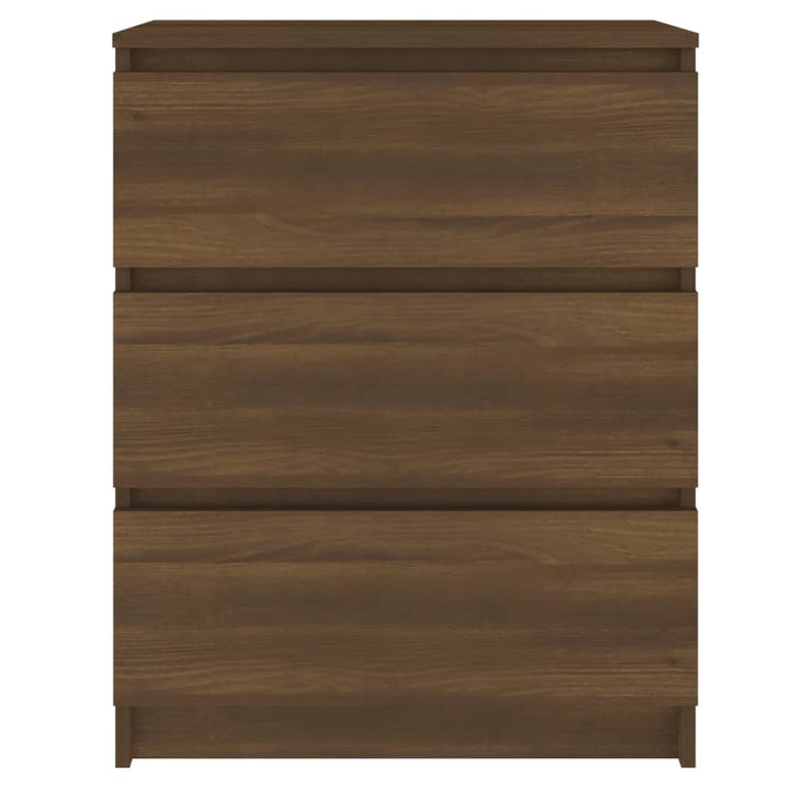 skænk 60x35x76 cm konstrueret træ brun egetræsfarve
