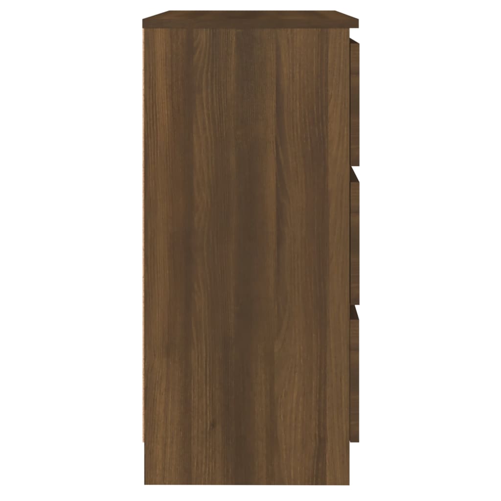 skænk 60x35x76 cm konstrueret træ brun egetræsfarve