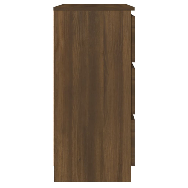 skænk 60x35x76 cm konstrueret træ brun egetræsfarve